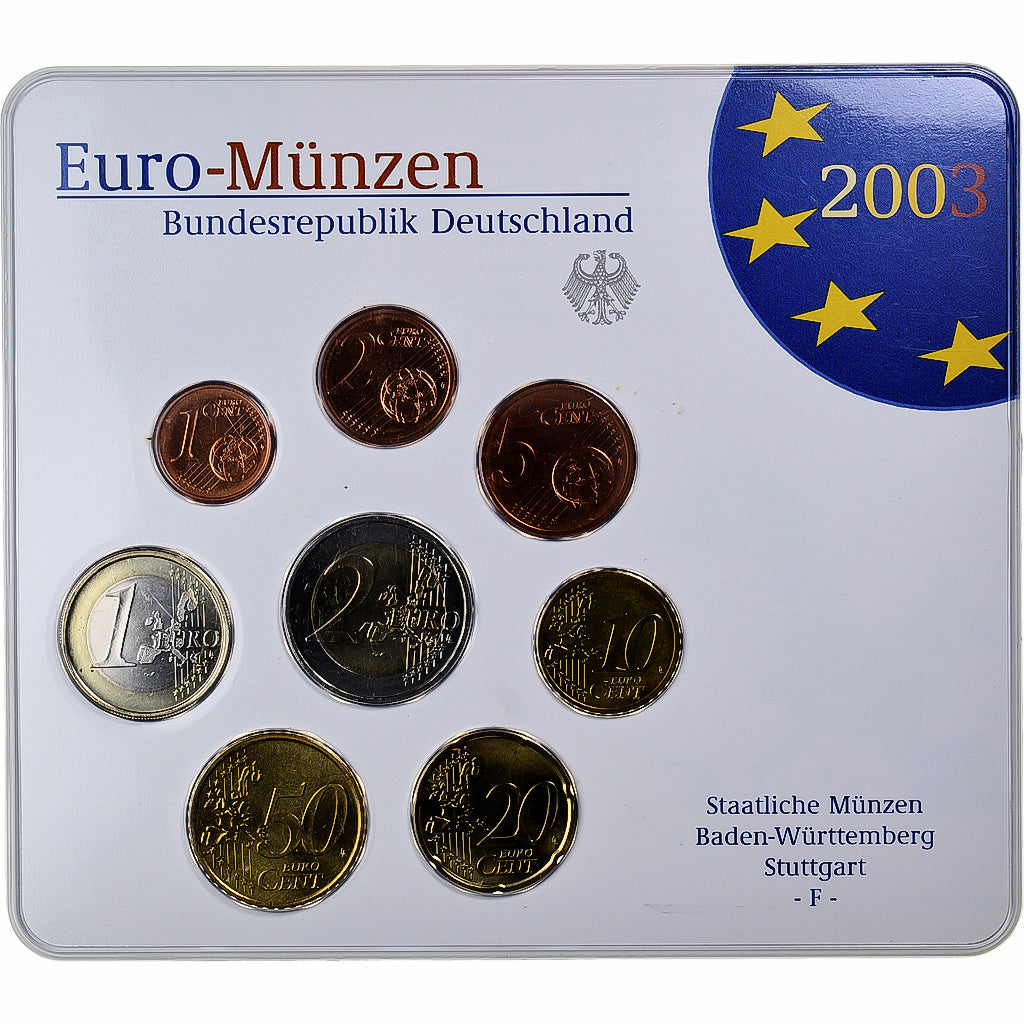 Germania,
Set 1 ct. - 2 euro,
Card de monede.FDC