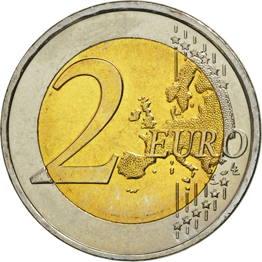 Grecia,
2 euro,
10 Jahre Euro