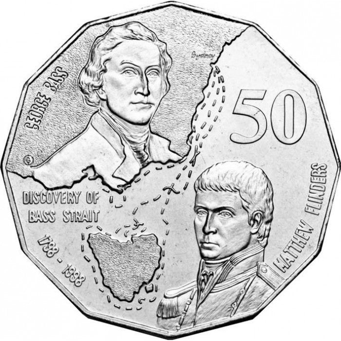 Australia 50 centi, 1998 - 200 ani de la Călătoria lui Bass și Flinders, UNC